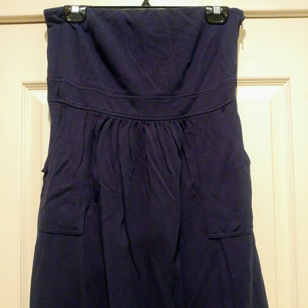 Stunning J.Crew Summer Navy Strapless Dress! 12 - Picture 3 of 7